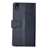 Crazy Horse Leather Wallet til iPhone XR - Black