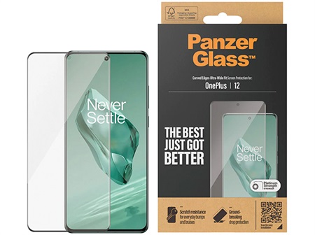 ONEPLUS 12 PANZERGLASS ULTRA WIDE FIT SKÆRMBESKYTTELSE - SORT KANT