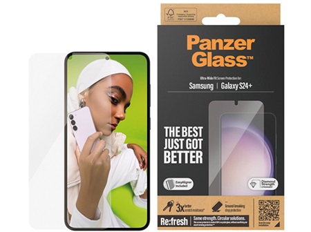 PanzerGlass Screen Protector Samsung Galaxy S24+ | Ultra-Wide Fit