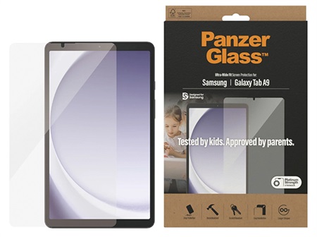 SAMSUNG GALAXY TAB A9 PANZERGLASS ULTRA-WIDE FIT SKÆRMBESKYTTELSE - PLATINUM STRENGTH - GENNEMSIGTIG