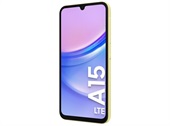 Samsung A15 i gul fra siden