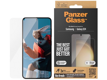 PanzerGlass Screen Protector Samsung Galaxy S24 | Ultra-Wide Fit