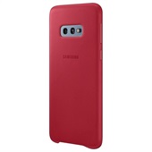 Samsung Galaxy S10e Leather Cover - Red