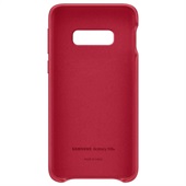 Samsung Galaxy S10e Leather Cover - Red